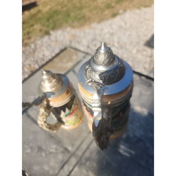 Hand Painted West German Handarbeit Gerzit Lidded Stein, and 1 one unknown maker - Picture 6 of 13